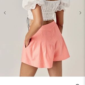 Pink Shorts with buttons